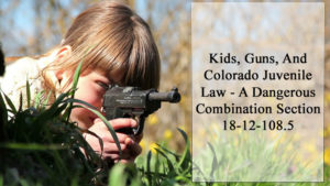 Colorado has always been a very pro-gun state - but about 25 years ago, the Colorado state legislature acted to stop, what was at that time, an epidemic of gun violence involving juveniles.